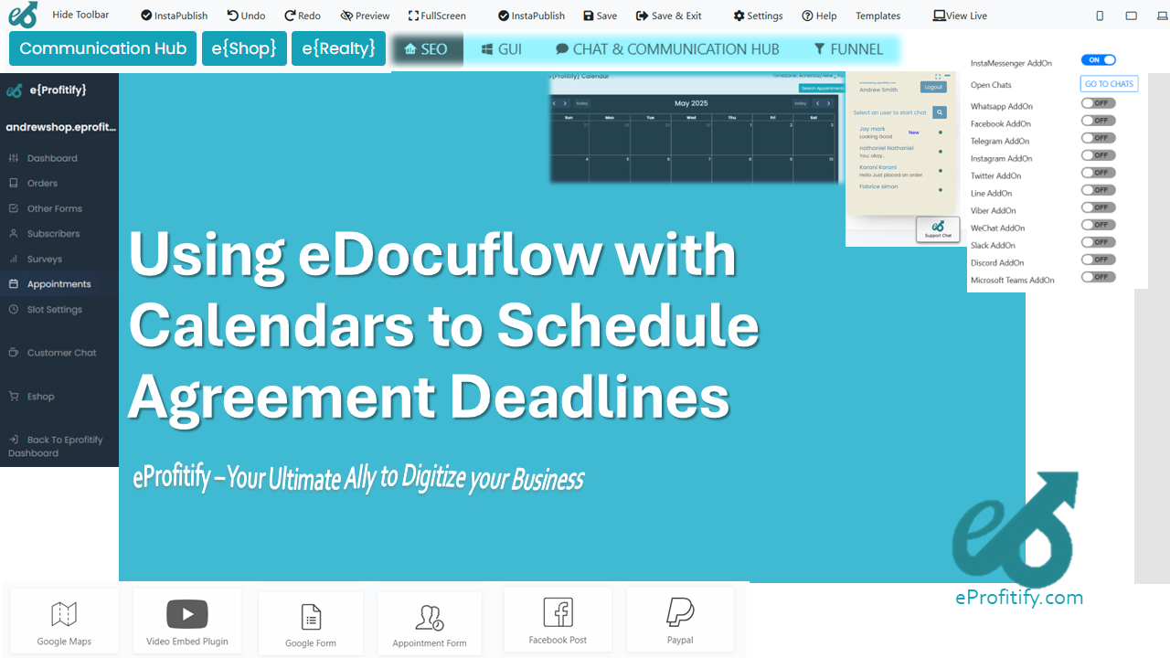 Using eDocuflow with Calendars to Schedule Agreement Deadlines